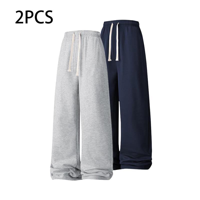 Men’s solid-color drawstring joggers-everyday wear.