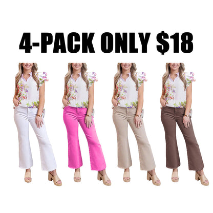 🤲 Women's High-Waisted Cropped Flare Pants 👖