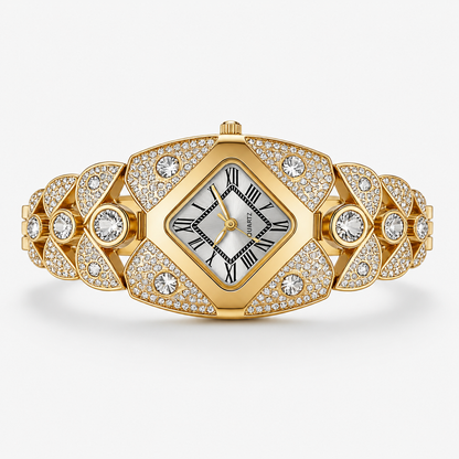 💚Lastfive – Rhombus Crystal Dial Link Bracelet Watch