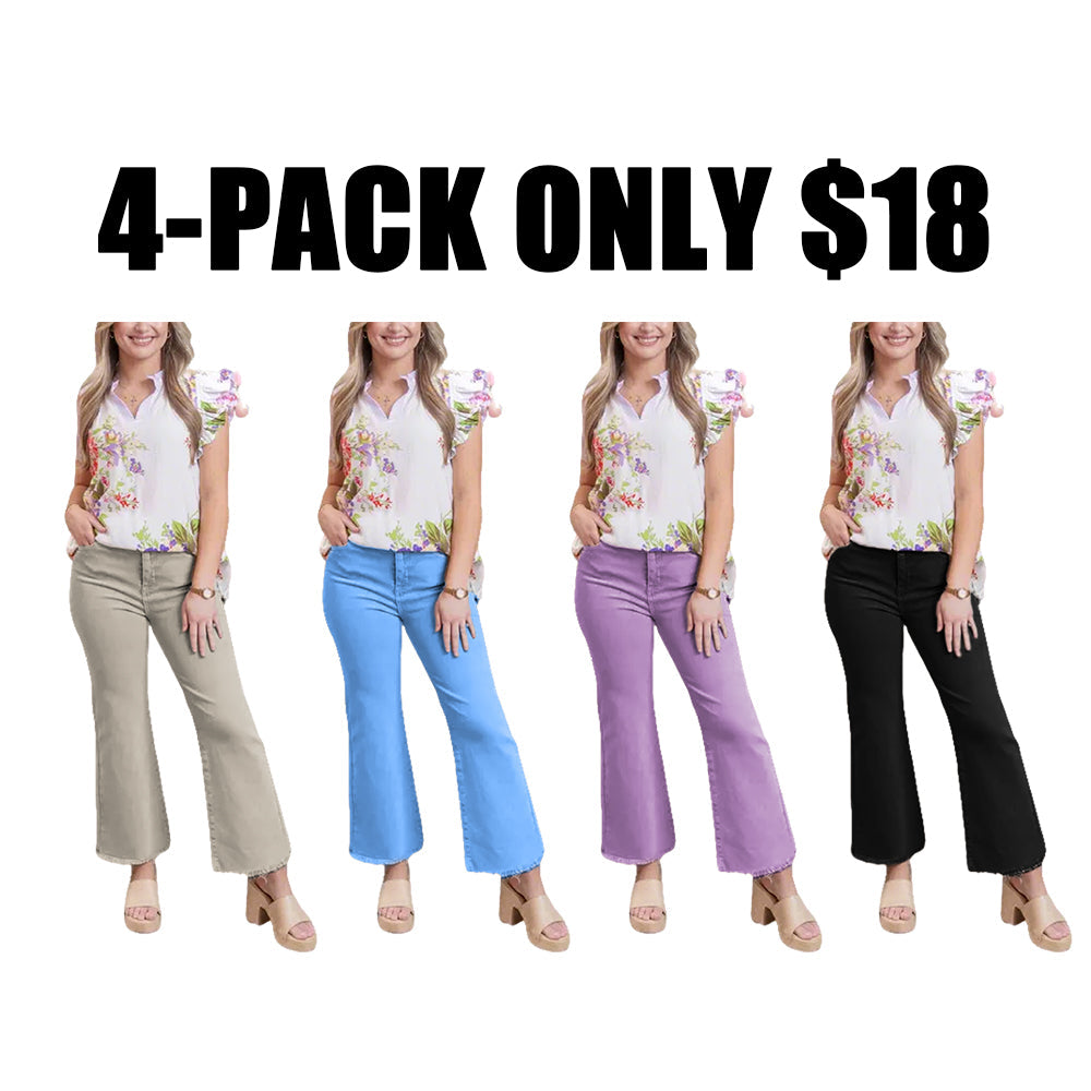 🤲 Women's High-Waisted Cropped Flare Pants 👖