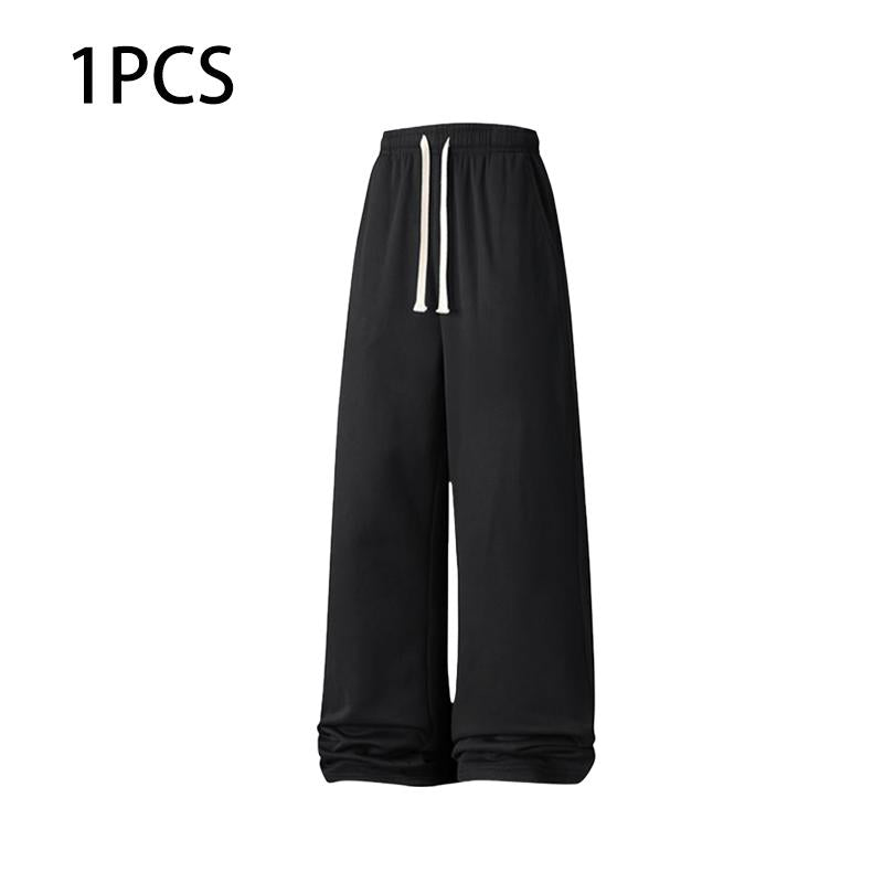 Men’s solid-color drawstring joggers-everyday wear.