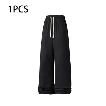 Men’s solid-color drawstring joggers-everyday wear.