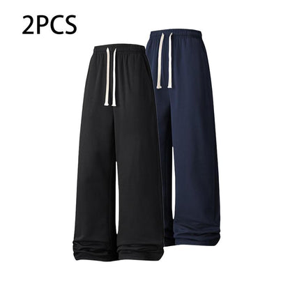 Men’s solid-color drawstring joggers-everyday wear.