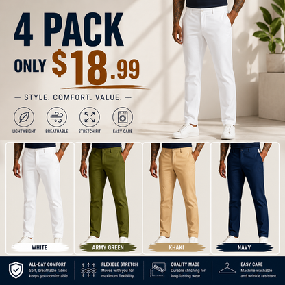 🤲FINAL SALE⚡Men's Golf Stretch Straight Pants