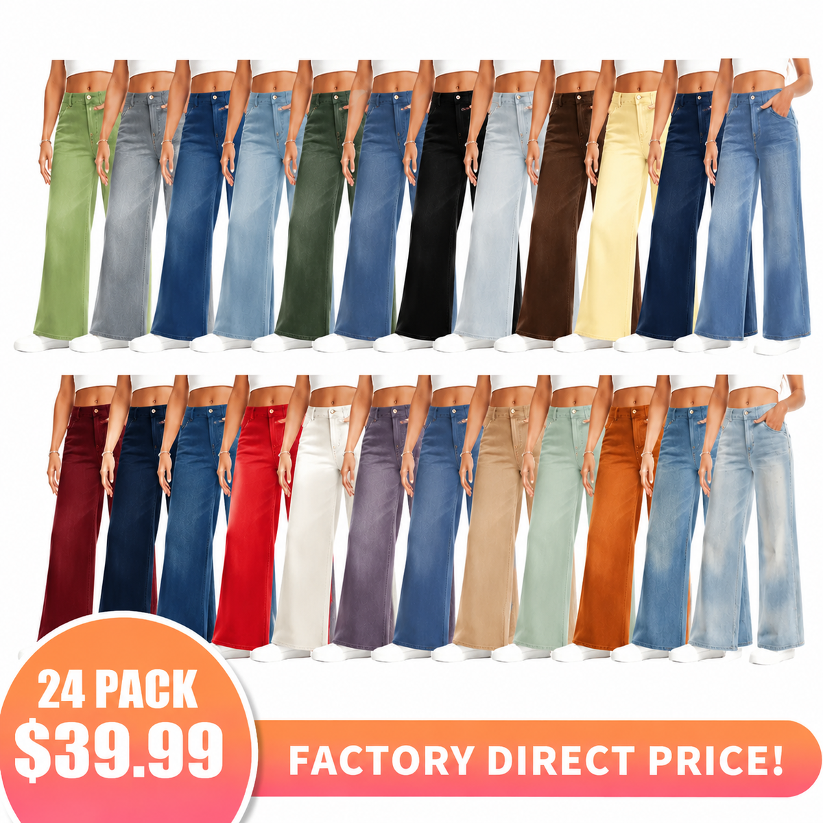 🤲⏰ TODAY ONLY - High Waisted Tummy Control Wide Leg Jeans