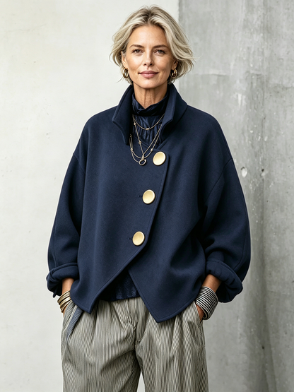 🤲LAST DAY SAVE 49% ⏰Casual Asymmetrical Wool Blend Jacket
