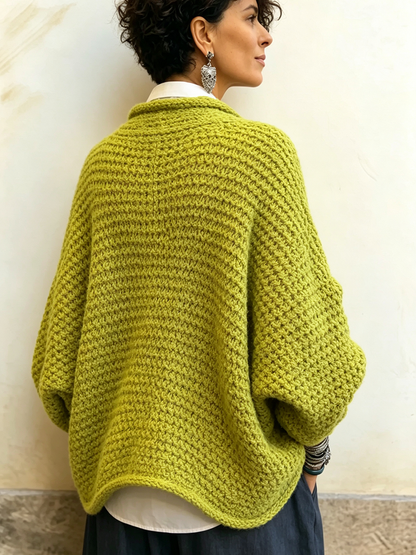 🤲LAST DAY SAVE 49% ⏰Cozy Relaxed Batwing Sleeves Crossover V-neck Sweater