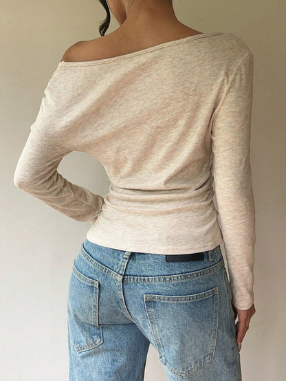🤲LAST DAY SAVE 49% ⏰Lace-Trimmed Off-Shoulder Top & Wide-Leg Pants Set— FREE Handbag
