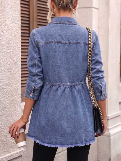 🤲LAST DAY SAVE 49% ⏰Women's Long-sleeve Casual Loose-fit Denim Shirt With Collar