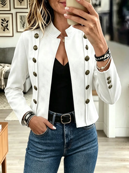 🤲LAST DAY SAVE 49% ⏰Women's Double-Breasted Suede Military Jacket