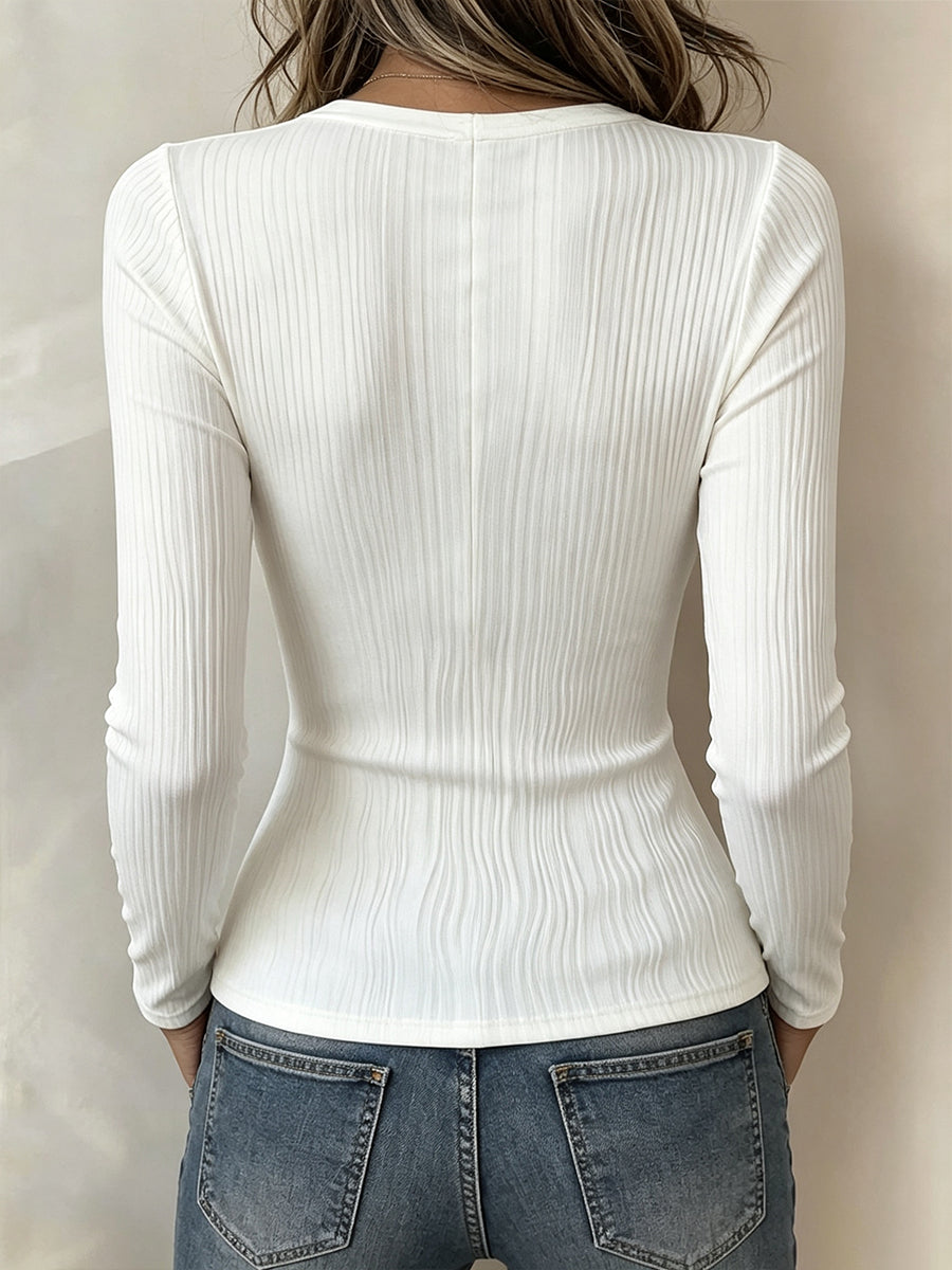 🤲LAST DAY SAVE 49% ⏰Elegant Sheer Paneled Textured Blouse