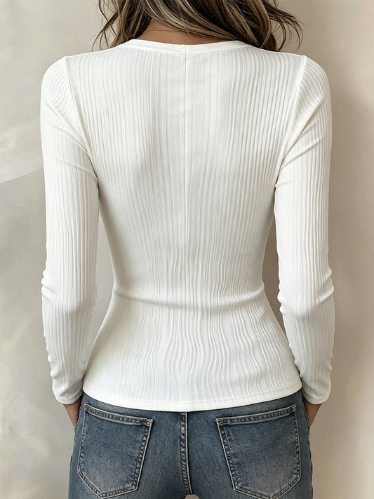 🤲LAST DAY SAVE 49% ⏰Elegant Sheer Paneled Textured Blouse