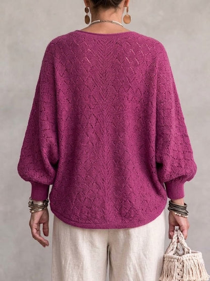 🤲LAST DAY SAVE 49% ⏰Knit Top With A Cowl Neck, Cut-out Details, And Lantern Sleeves.