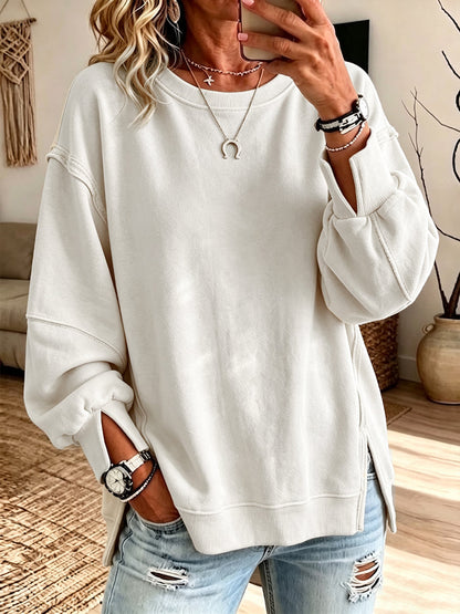 🤲LAST DAY SAVE 49% ⏰Oversized Cotton Sweatshirt – Cozy, Chic & Effortlessly Cool