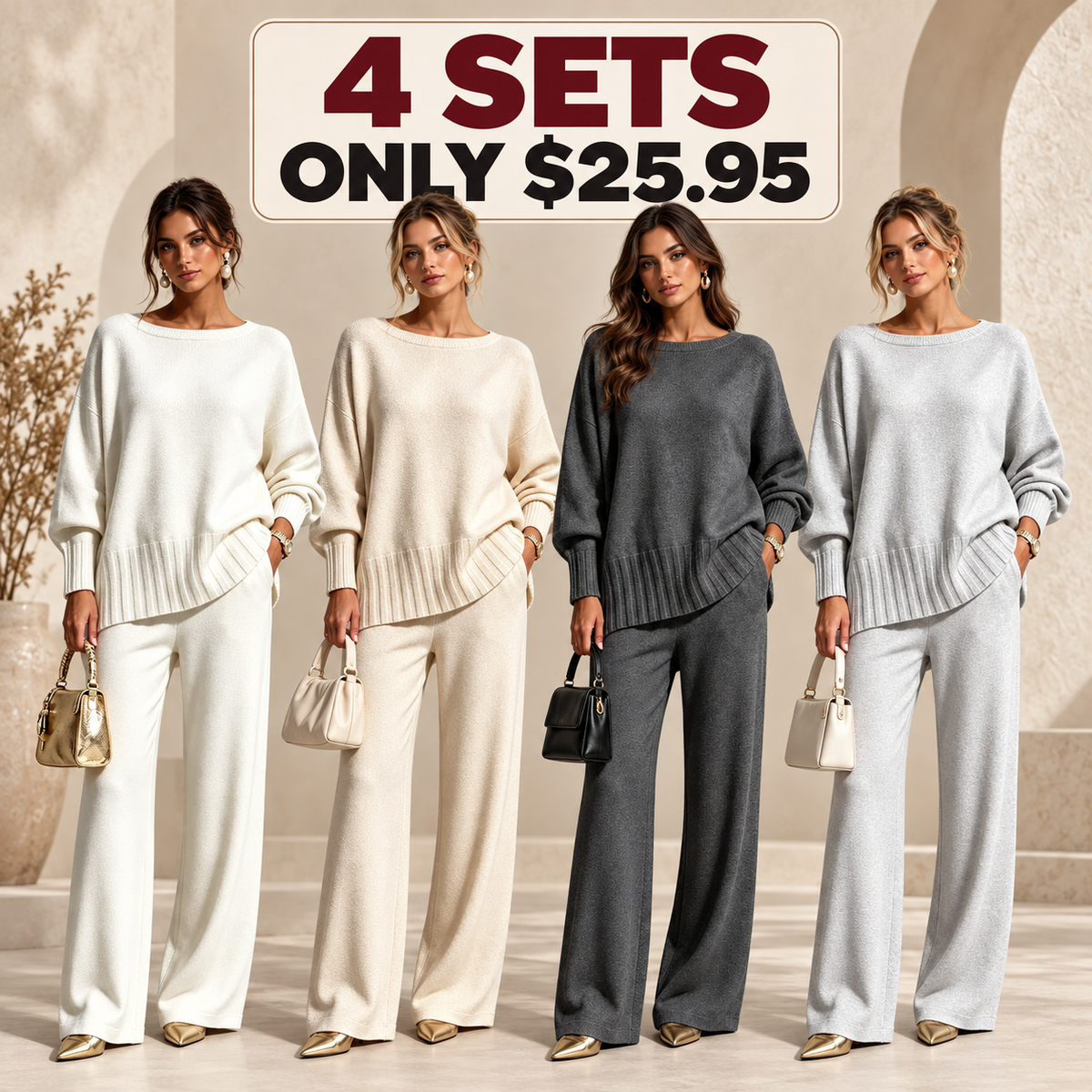 🤲New Arrivals🔥Hot Sale Soft Cashmere Casual Sweater Suit