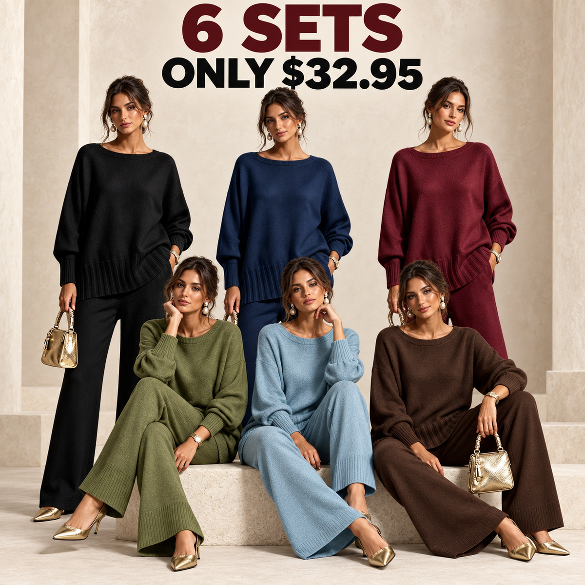 🤲New Arrivals🔥Hot Sale Soft Cashmere Casual Sweater Suit