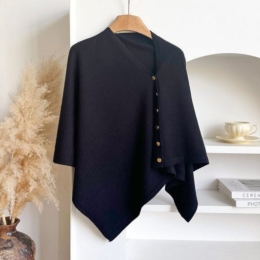 4pcs-Women's Soft Wool-Blend Wrap Cardigan – Cozy Open-Front Shawl Sweater for Fall