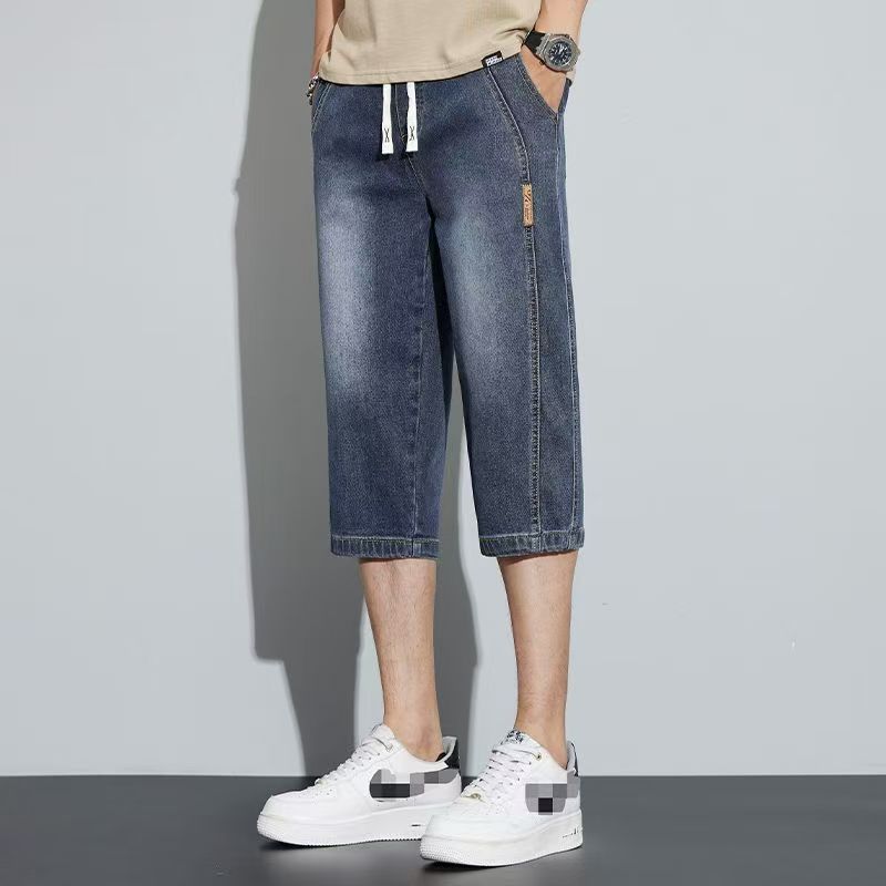 💚Men's Lightweight Denim Capri Shorts – Relaxed Fit Straight Leg Summer Jeans